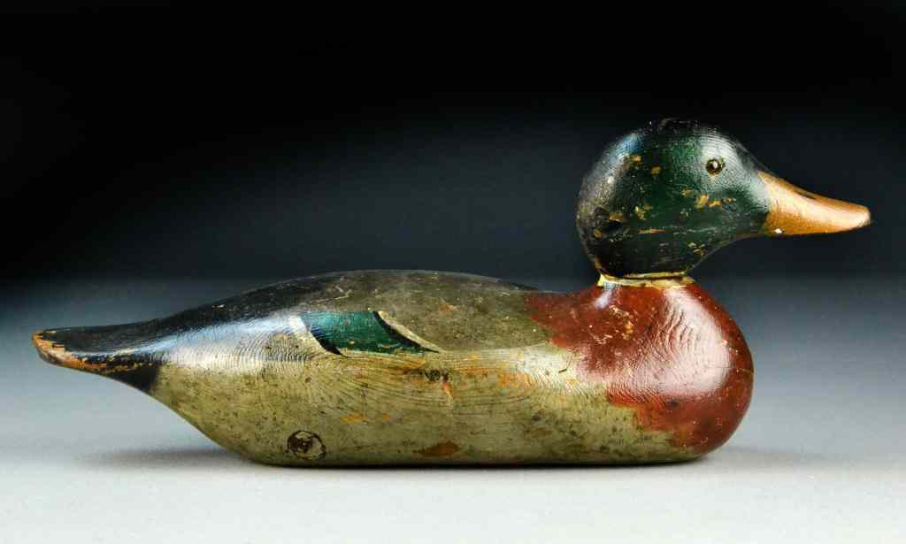 Appraisal: Hays Factory Mallard Drake Duck DecoyDrake with glass eyes appears