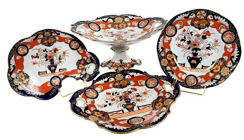 Appraisal: Ashworth Imari Pattern Part Dinner Service Hanley Staffordshire circa each