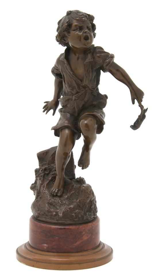 Appraisal: An American Bronze Figure Karl Kauba depicting a child with