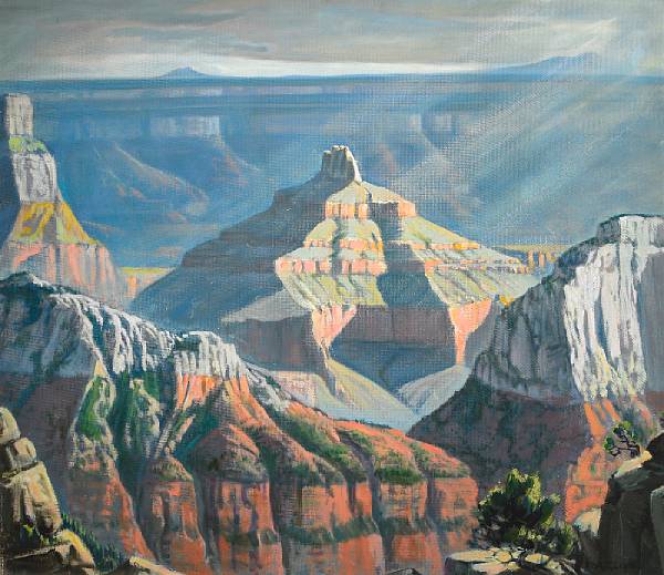 Appraisal: Robert Clunie American - Wotans Throne North Rim Grand Canyon