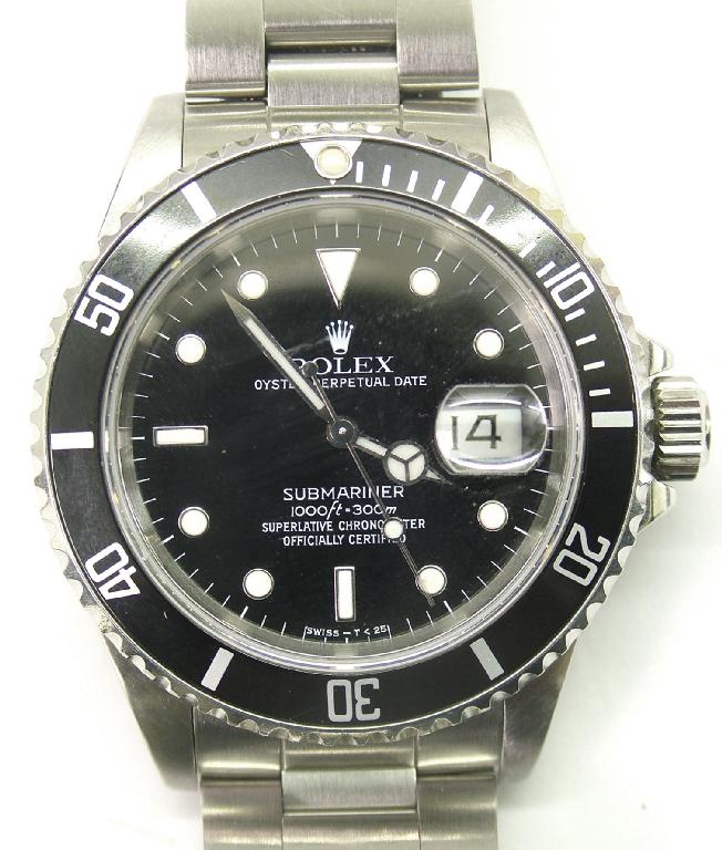 Appraisal: Rolex Oyster Perpetual Date Submariner Chronometer stainless steel gentleman's wristwatch