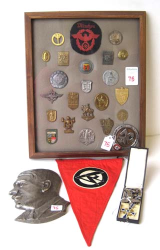 Appraisal: GERMAN WORLD WAR TWO MEMORABILIA cast aluminum plaque of Hitler