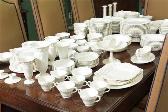 Appraisal: ASSEMBLED SET OF WEDGWOOD EMBOSSED QUEENSWARE piece set consisting of