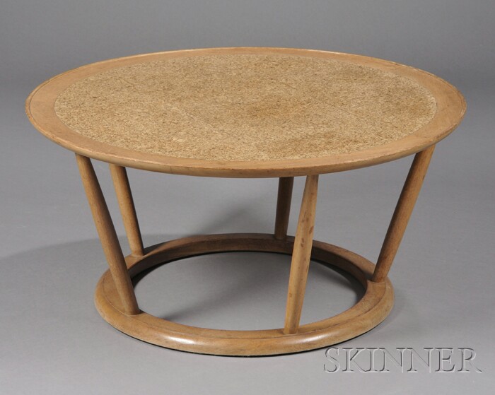 Appraisal: Coffee Table Probably Edward Wormley For Dunbar Cork and mahogany