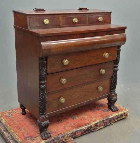 Appraisal: th c New York Empire mahogany chest of drawers with