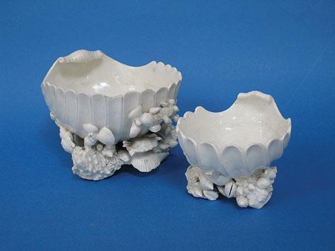 Appraisal: AN ENGLISH PORCELAIN WHITE GLAZE SHELL MOULDED BOWL probably Bow