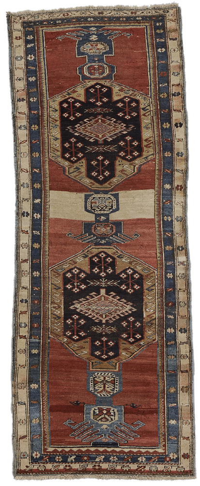 Appraisal: Northwest Persian Runner early th century two bold central medallions