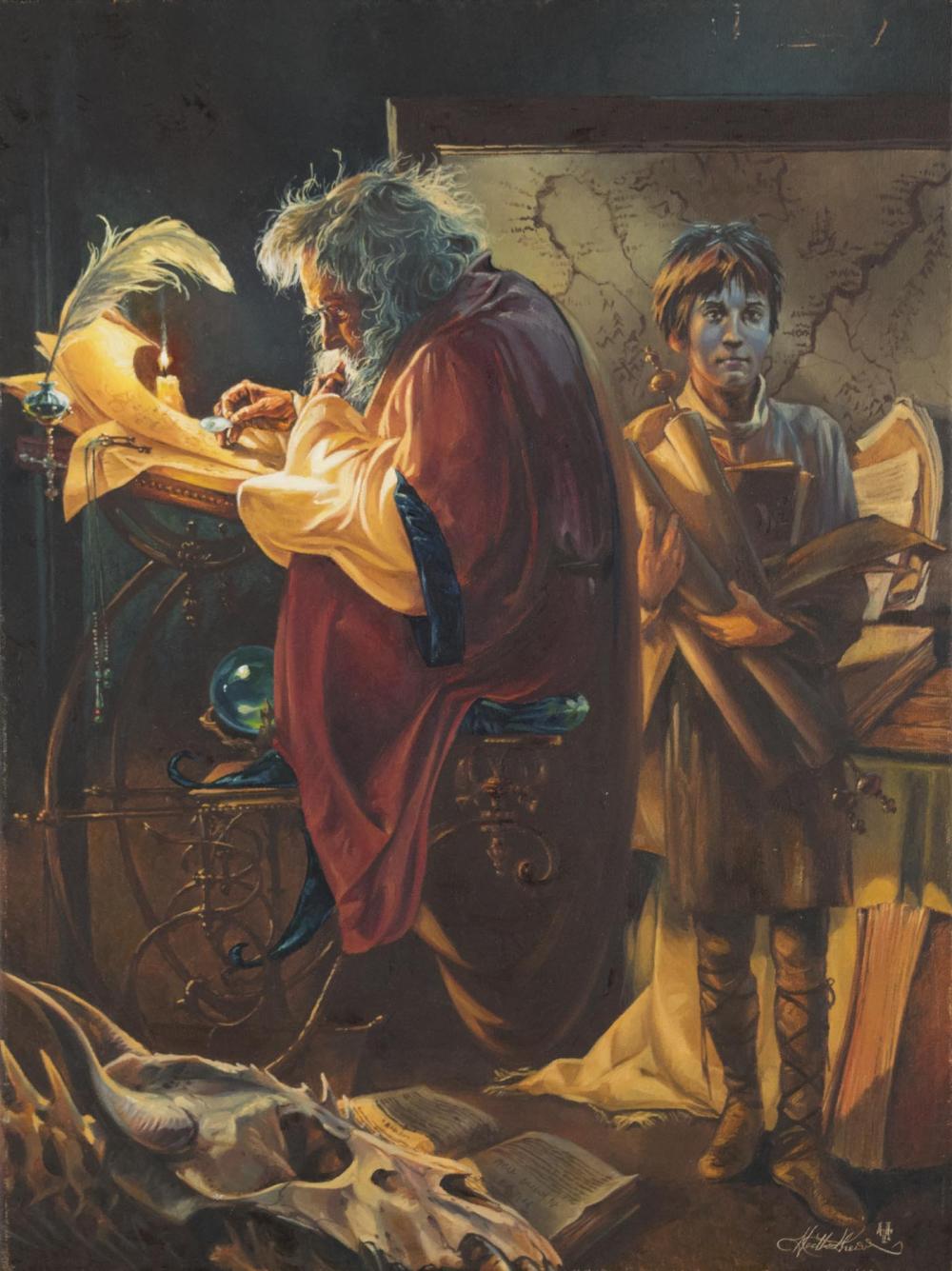 Appraisal: HEATHER THEURER United States st century oil on canvas Wizard