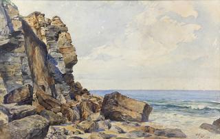 Appraisal: Watercolor Gunnar Widforss Gunnar Widforss American Swedish - Rocky Coast