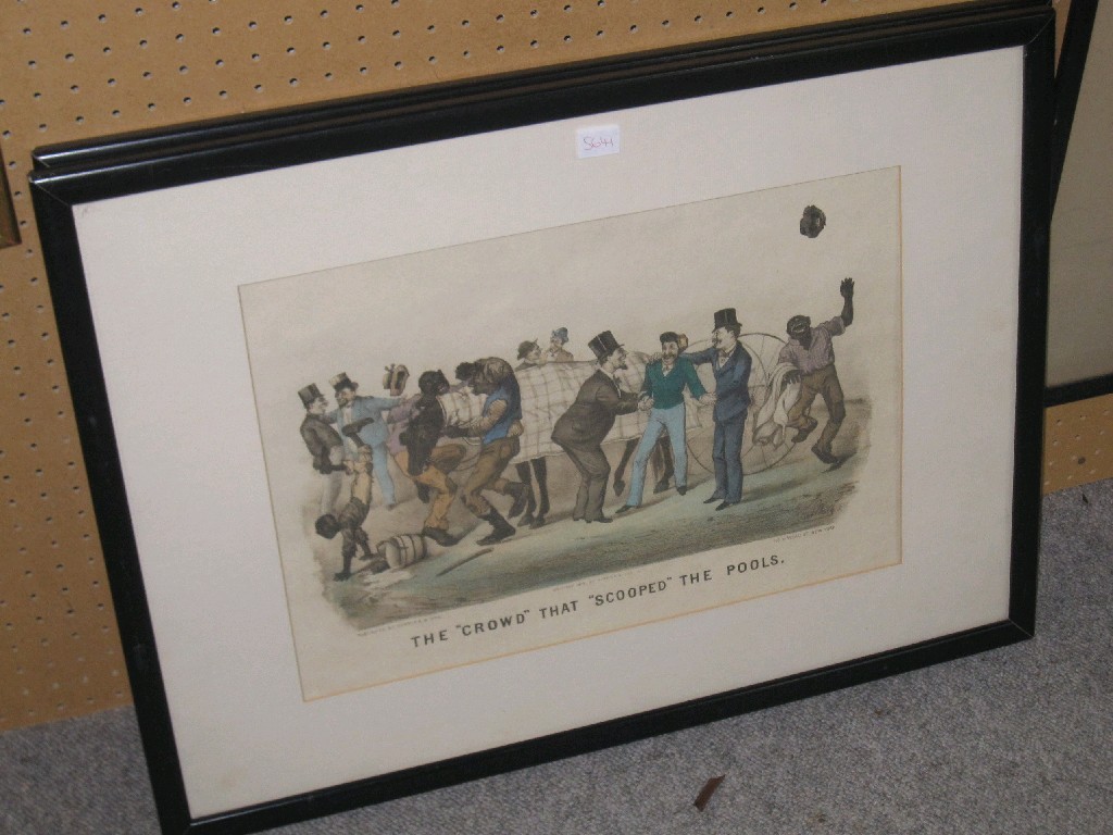 Appraisal: Pair of American sporting lithographs