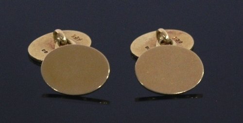 Appraisal: A pair of ct gold cufflinks