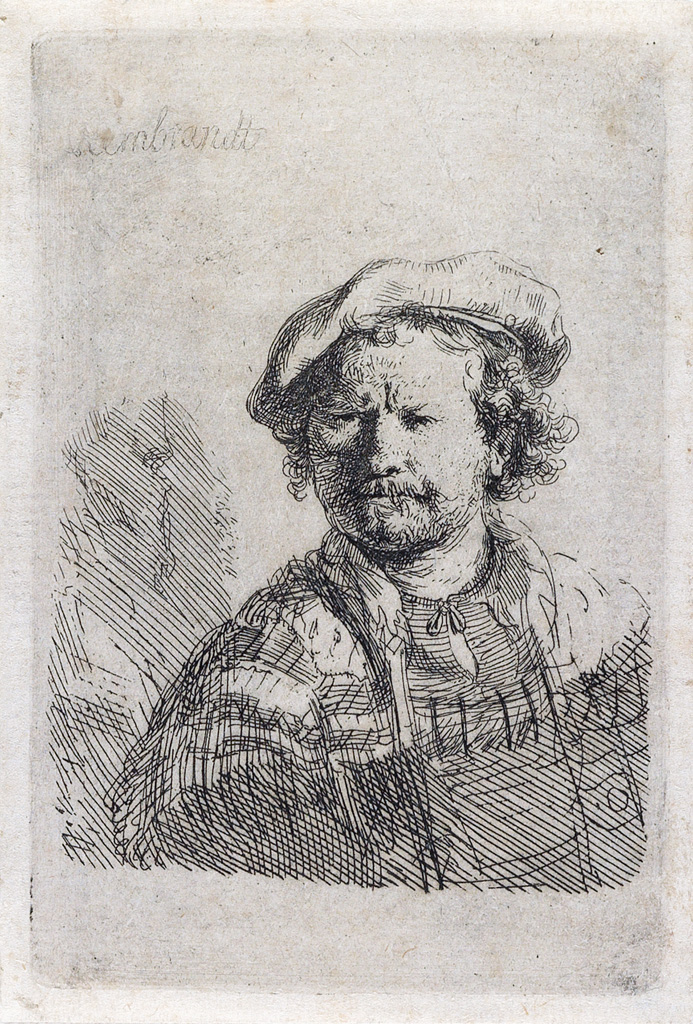 Appraisal: REMBRANDT VAN RIJN Self Portrait in a Flat Cap and