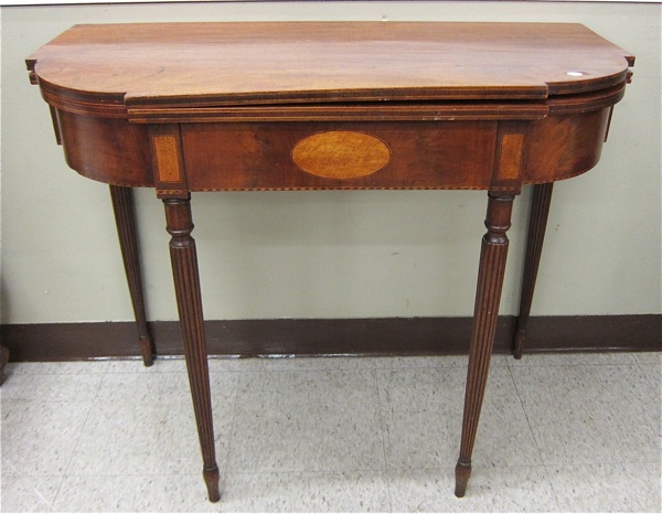 Appraisal: FEDERAL MAHOGANY GAME TABLE American late th early th century