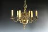 Appraisal: CHANDELIER - Six arm brass Dutch chandelier late th c