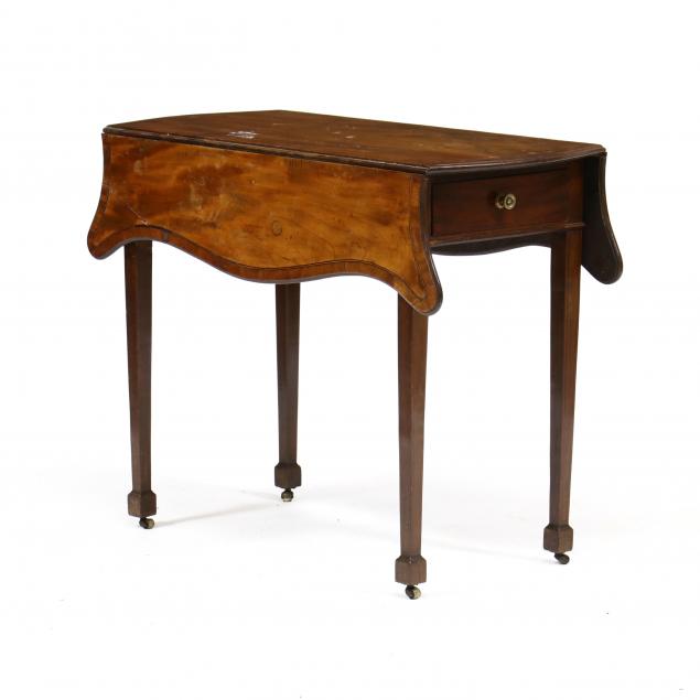 Appraisal: ENGLISH HEPPLEWHITE INLAID MAHOGANY PEMBROKE TABLE Circa pine secondary rectangular