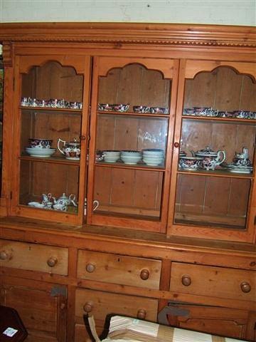 Appraisal: A Victorian pine dresser base the later top with three