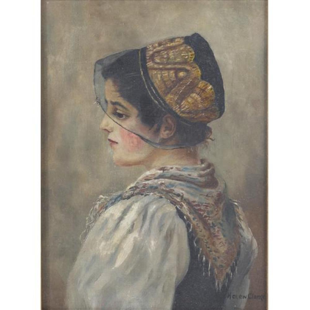 Appraisal: HELEN CLARKE TH CENTURY PORTRAIT OF A TH CENTURY PEASANT