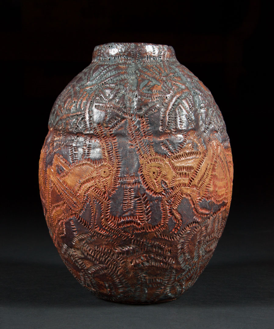 Appraisal: Francisco Toledo Ceramic vase Mexican b Ceramic vase with stylized