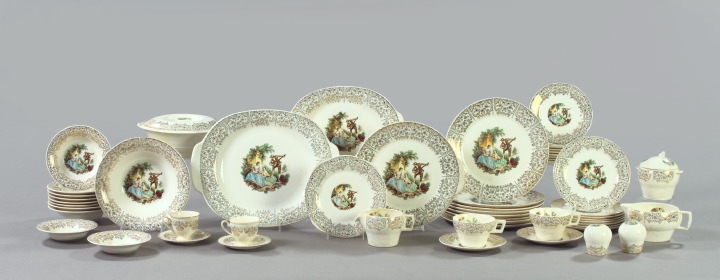 Appraisal: Extensive One Hundred Seventy-Nine-Piece American Limoges Pottery Triumph-Shaped China D'or