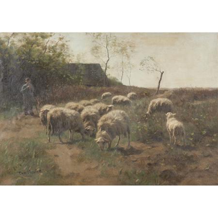 Appraisal: Francois Pieter ter Meulen Dutch - Grazing Sheep Estimate -