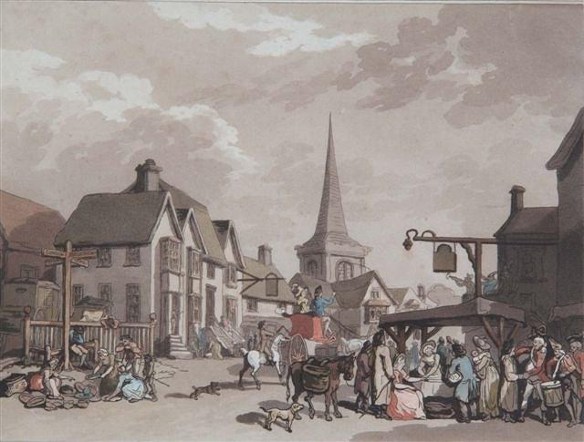 Appraisal: AFTER THOMAS ROWLANDSON'Cuckfield ' aquatint tinted by Alken published by