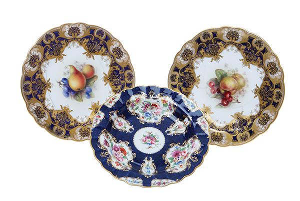 Appraisal: A PAIR OF ROYAL WORCESTER PORCELAIN PLATES AND ONE OTHER