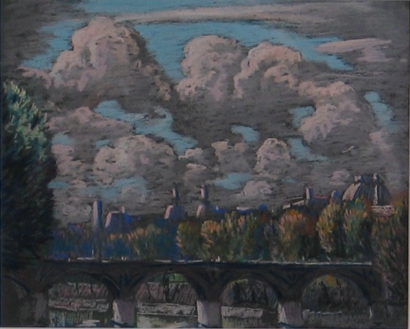 Appraisal: Norman Lloyd - Viaduct pastel on paper signed 'Norman Lloyd'