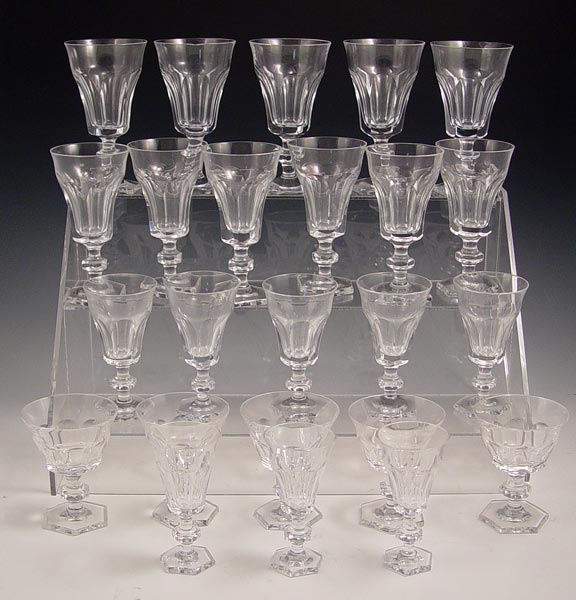 Appraisal: BACCARAT QUALITY CRYSTAL STEMWARE pieces to include wine stems ''