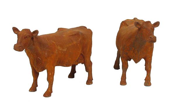 Appraisal: A pair of cast iron cows height in width in