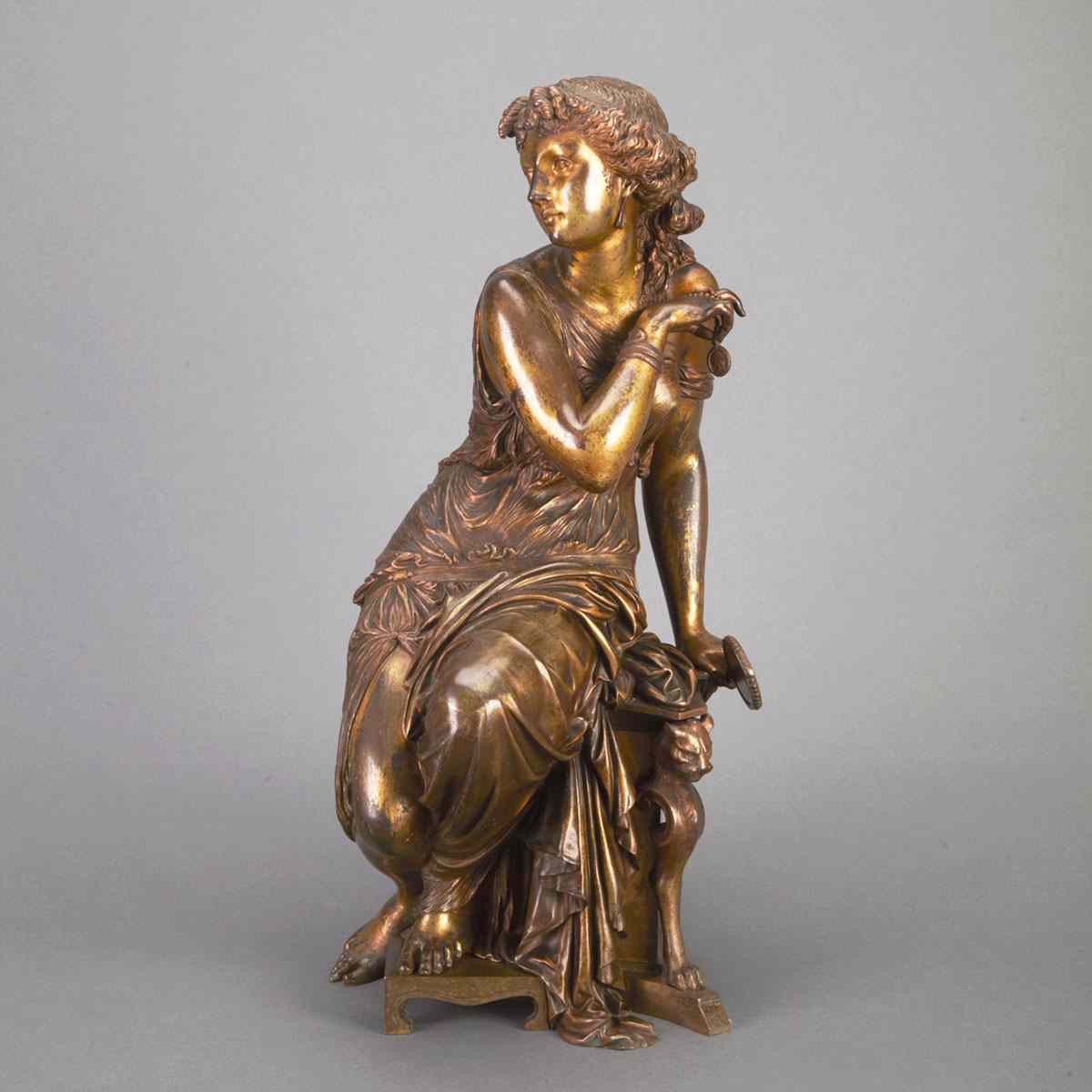 Appraisal: Auguste Joseph Peiffer French - HELEN OF TROY gilt bronze