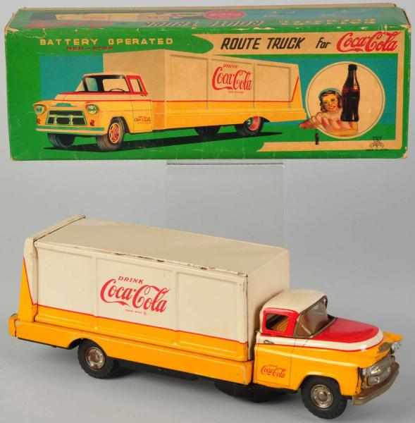 Appraisal: Coca-Cola Battery-Operated Truck s Includes original box Only light soiling