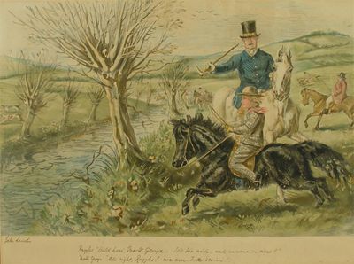 Appraisal: After John Leech Hold Hard Master George coloured lithograph with