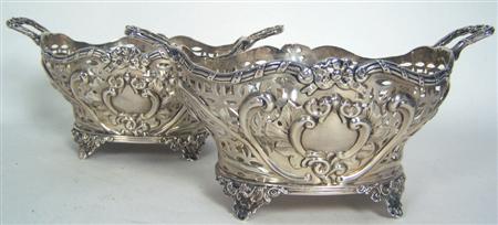 Appraisal: A pair of Victorian bon bon dishes J Dixon Sons