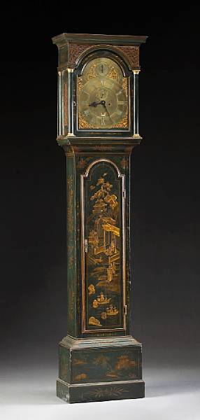 Appraisal: A George III japaned tall case clock William Scafe London