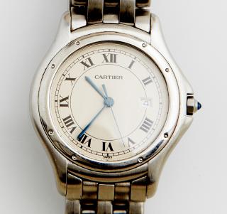 Appraisal: Cartier Cougar Wristwatch with d Cartier Cougar Wristwatch with date