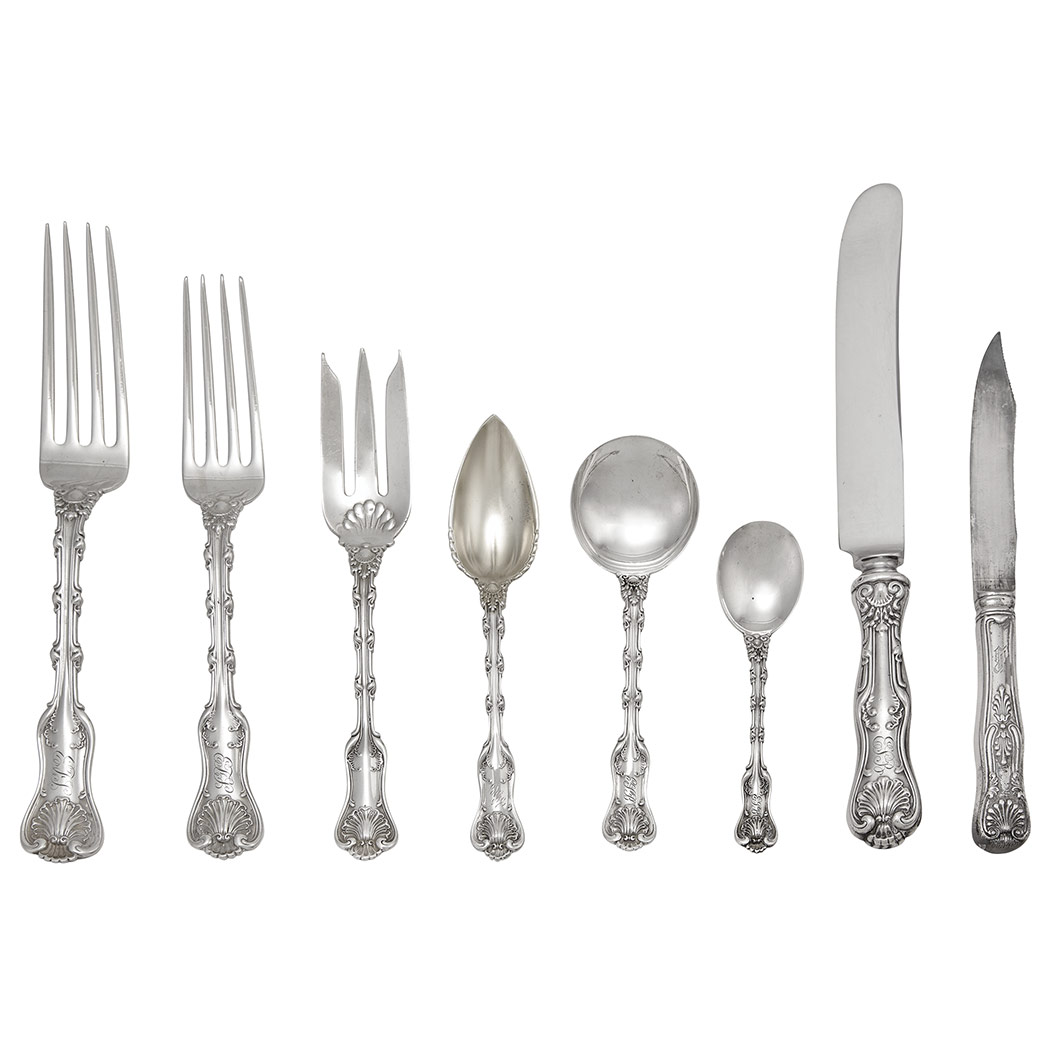 Appraisal: Whiting Sterling Silver Flatware Service In the Imperial Queen pattern