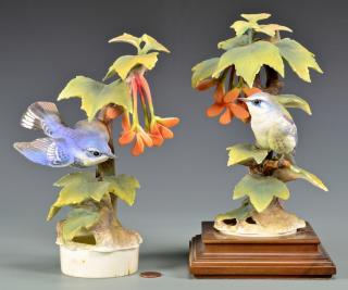 Appraisal: Pair Dorothy Doughty Cerulean Warblers Pair Royal Worcester porcelain birds