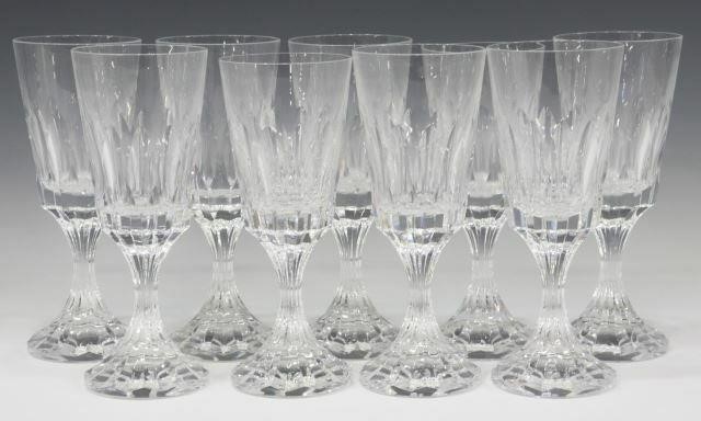 Appraisal: lot of French Baccarat D'Assas cut crystal water goblets with