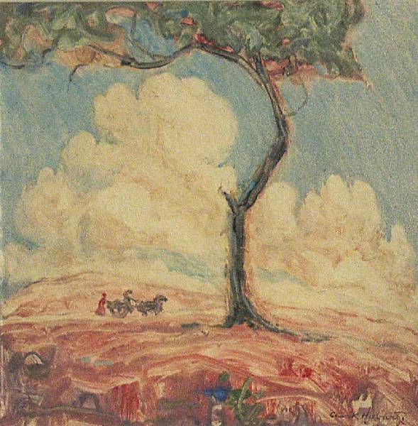 Appraisal: Clark Hobart American - The Lone Tree signed 'Clark Hobart'