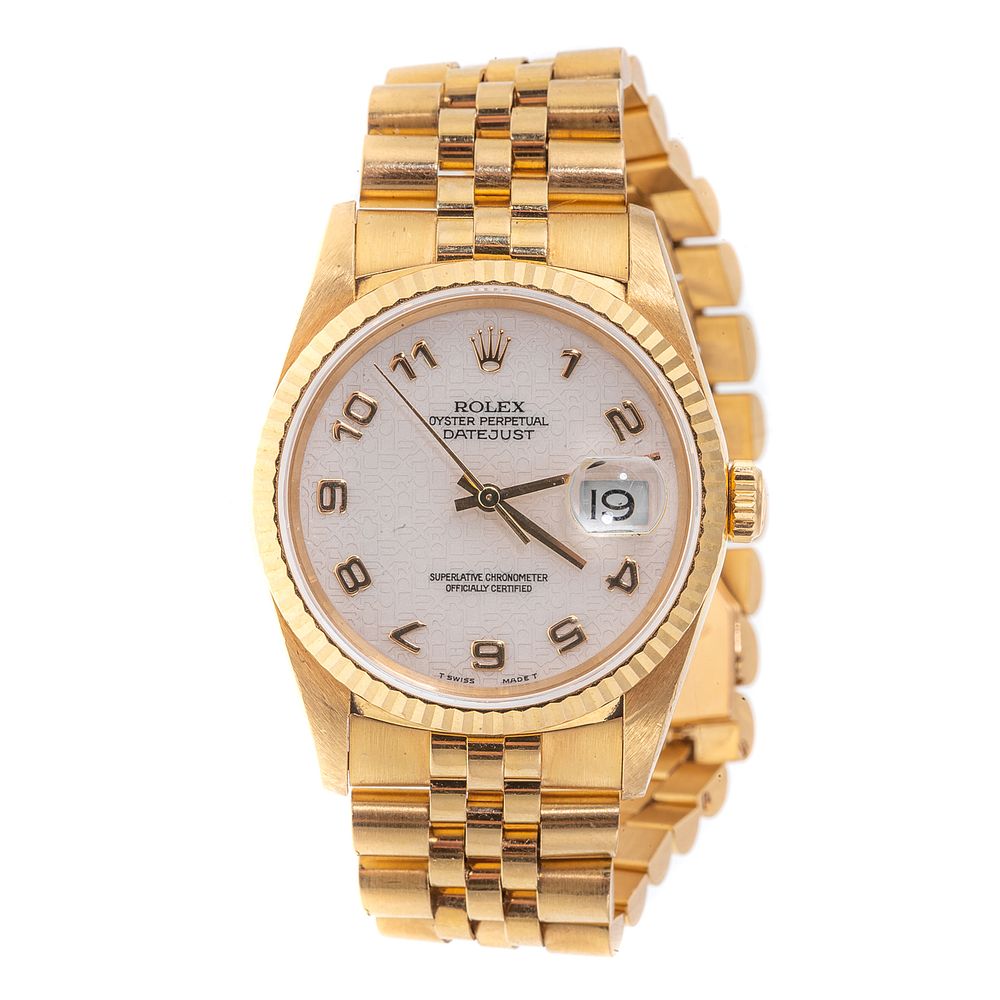 Appraisal: An K Yellow Gold Rolex Datejust ref c K yellow