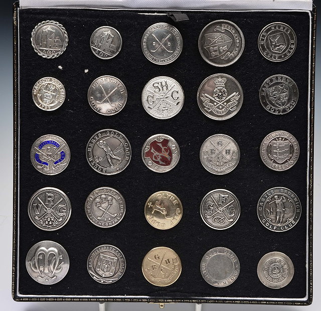 Appraisal: Of golfing interest Collection of twenty five gold medal buttons