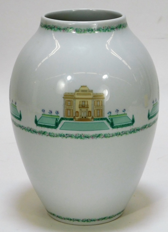 Appraisal: BERNARDAUD LIMOGES FOLIE DE BAGATELLE VASE France th CenturyWhite porcelain