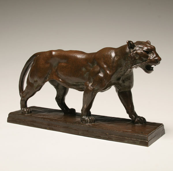 Appraisal: Antoine Louis Barye French - bronze statue Le Tigre Marche