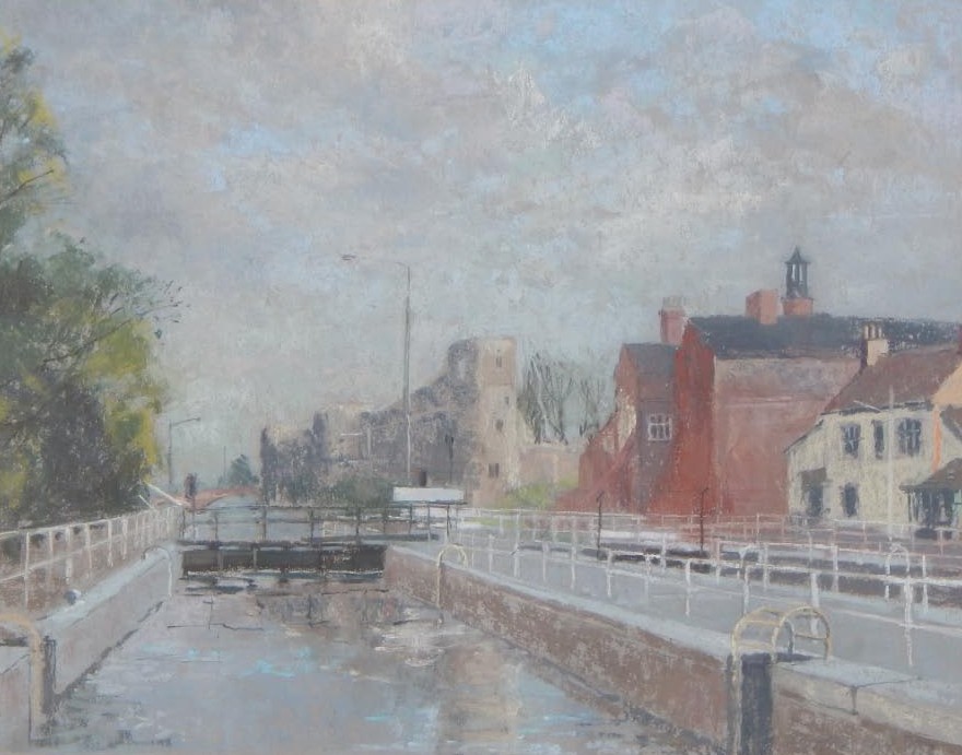 Appraisal: Keith Roper b Canal scene pastel signed and dated cm