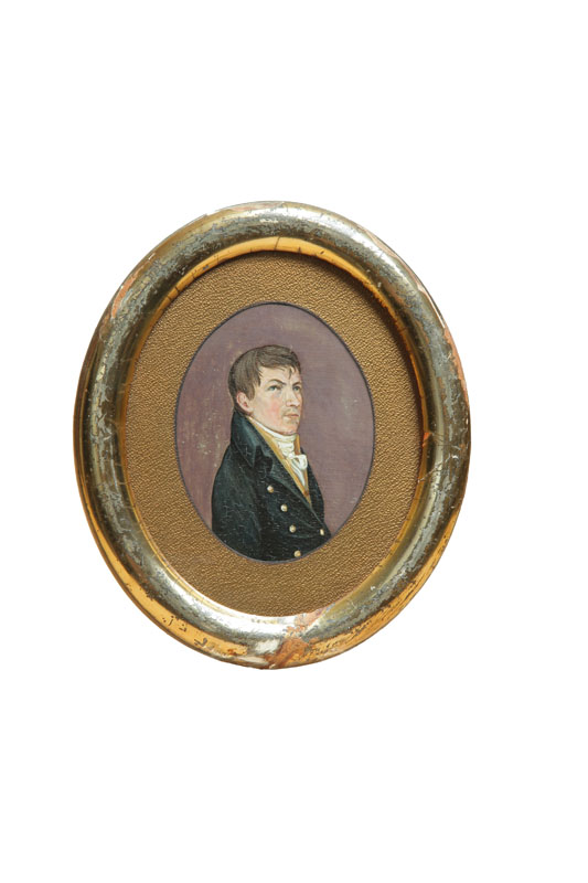 Appraisal: MINIATURE PORTRAIT OF A GENTLEMAN American st quarter- th century