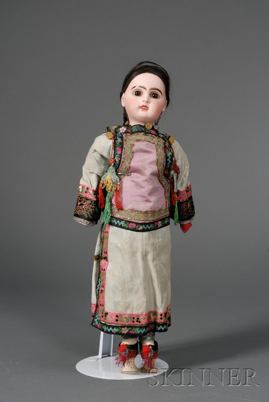 Appraisal: Bisque Jumeau Bebe in Chinese Silk Costume early th century