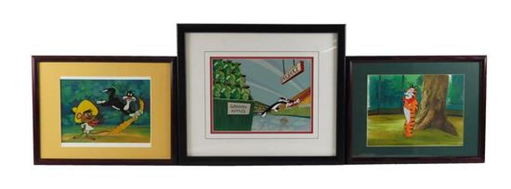 Appraisal: Three animation cels two from Warner Bros one from Kellogg