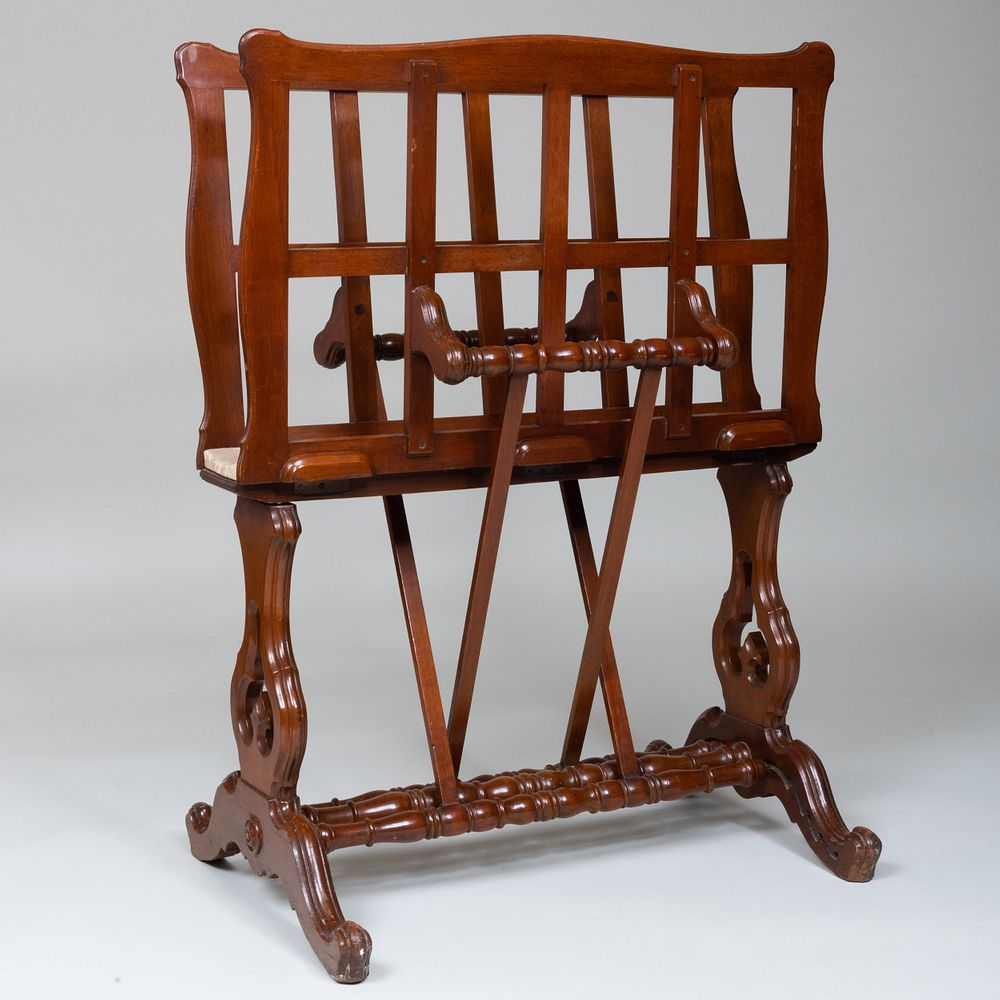 Appraisal: Large Victorian Style Mahogany Print Rack x x in