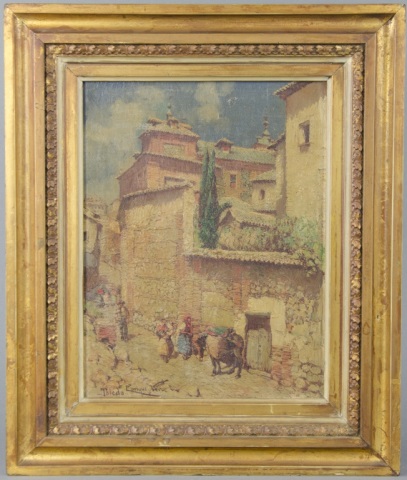 Appraisal: Enrique Vera Sales Oil on BoardAttributed to Sales Spanish -