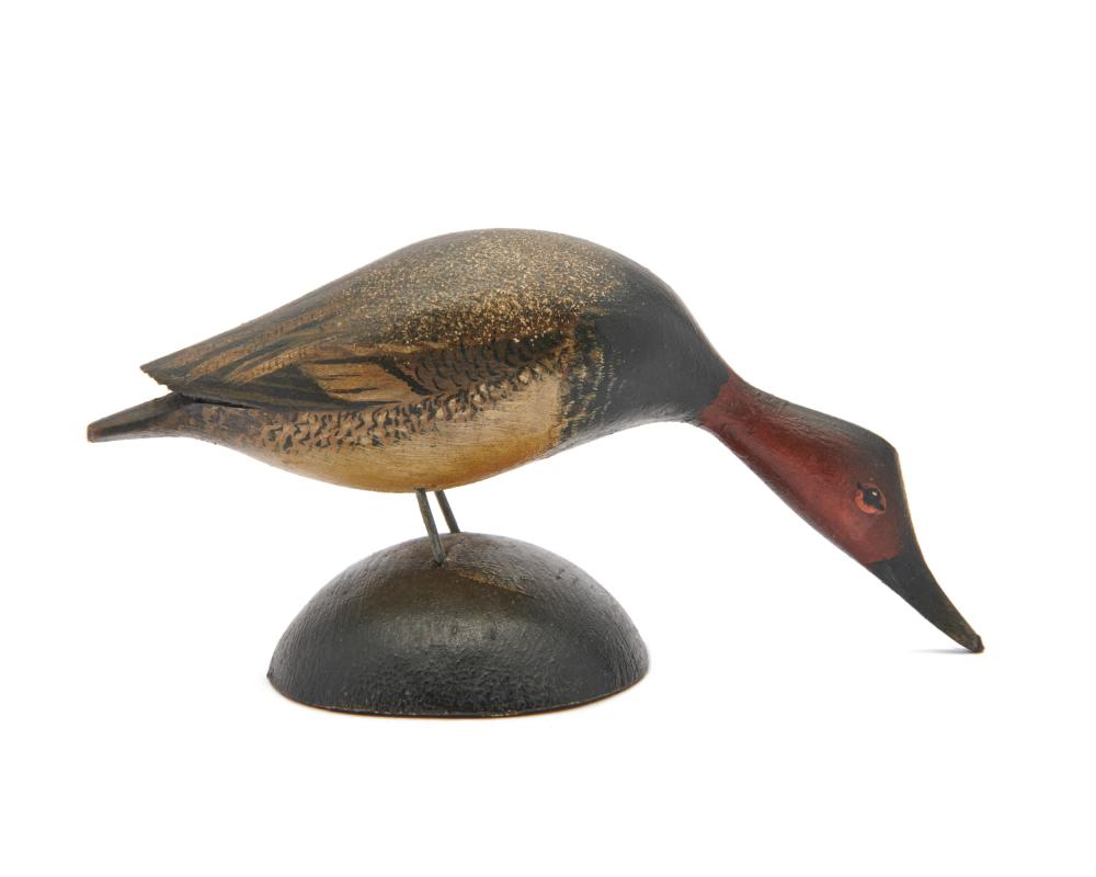 Appraisal: A ELMER CROWELL Miniature Canvasback male stamped A E CROWELL